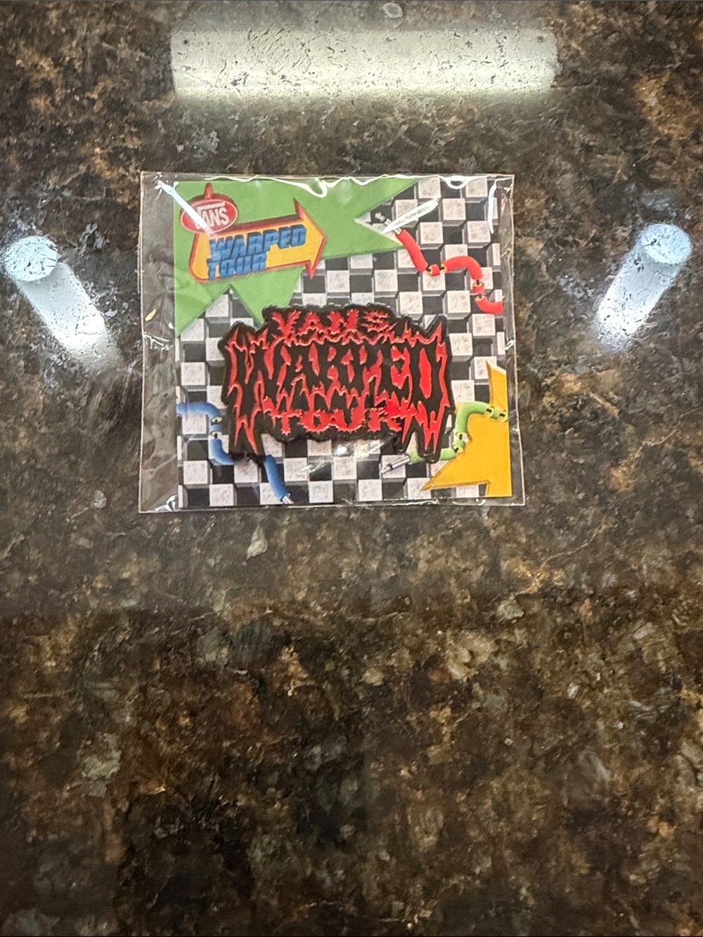 Vans Warped Tour Red Drip Logo Enamel Pin